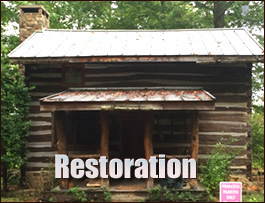 Historic Log Cabin Restoration  Beach, North Carolina